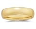 6 mm Plain Domed Comfort-Fit Men's Wedding Band in 14k Yellow Gold