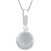 3.5 Carat Chalcedony Sterling Silver Solitaire Pendant With 18 Box Chain