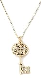 14k Yellow Gold Filigree Key Pendant by Bob Siemon, 18"