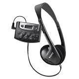 Sony Radio Walkman Black Lcd Digital Display Clock Stereo Headphone Belt Clip Am Fm Tuner Electronics pocket radio