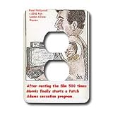 Londons Times Funny Panel Hollywood Cartoons - Patch Adams Cessation Program - Light Switch Covers - 2 plug outlet cover