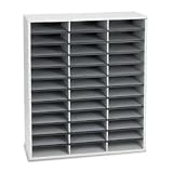 Fellowes 25061 Literature Organizer, Laminate Shell, 36 Letter Size Compartments, Dove Gray