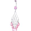 Pink Gem Waterfall Chandelier Dangle Belly Ring