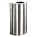 Rubbermaid Commercial SO12SSS - European & Metallic Open Top Receptacle, Half-Round, 12 gal, Satin S