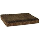 Petmate Orthopaedic Pet Bed, 27 inch by 36 inch, Brown Damask