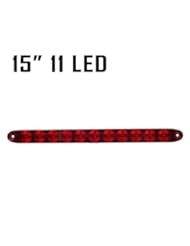 Automotive Parts and Accessories: Partsam(Pack of 1 pcs)Red 15" Waterproof 11 LED Light Bar Stop Turn Tail 3rd brake Light Truck Trailer - Partsam