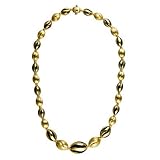 18k Yellow Gold Twist Oval Enamel Necklace - 18 Inch