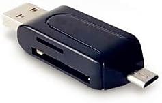 Rayshop - OTG USB Micro SD/TF Card Reader Adapter for Samsung Galaxy/ Smart Phone/USB PC (Assorted Colors) ( Color : Black )