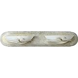 Progress Lighting P3356-18WB Two-Light Bracket with White Alabaster Glass and Lamps Included, Venetian Gold Progress Lighting P3356-18WB Two-Light Bracket with White Alabaster Glass and Lamps Included, Venetian Gold