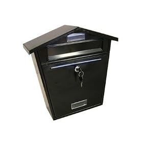 Black Post Box, Letter Box, Mailbox