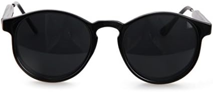 Fandia Women's Fashion Vintage Reflect Light Sunglass (Black)