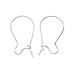 Beadaholique SS/124 Sterling Earring Hooks Kidney Wires, 21-Gauge, Silver, Pair of 5