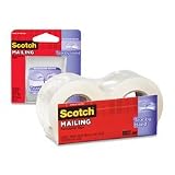 Scotch Products - Scotch - Tear-By-Hand Packaging Tape, 1.88" x 17.5 yds, 1-1/2" Core, Clear - Sold As 1 Roll - Easily tears straight by hand. - No scissors or dispenser needed. - Super strong.