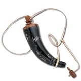 Large Early American Frontier Black Powder Horn - 12 inch