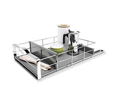 simplehuman Pull Out Cabinet Organizer, Stainless Steel, 14 Inch