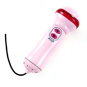 Childrens Pop Star Pink Microphone Mic with voice-changing mode, pitch adjustment and robot sound... by