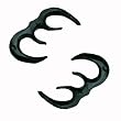 Water Buffalo Horn Organic Jewelry Ear Tribal, 6mm (2G) - Sold as a Pair