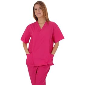 Women's Scrub Set Two Pocket Top with Four Pocket Pant (9 Colors, XS-3X)