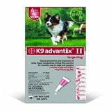 Bayer K9 Advantix II Red 4-Month Flea & Tick Drops for Large Dogs, 21-55 lbs.