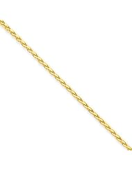 1.8mm, 14 Karat Gold, Diamond-Cut Spiga Chain - 16 inch