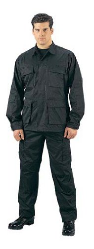 UF BDU SHIRT BLACK R/S 2X