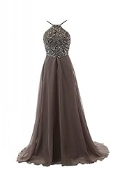 Chiffon Off the Shoulder Sleeveless Floor Length Beaded  Evening Dress/Prom Dress/Party Dress/Wedding Dress  With Rhinestones