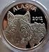 Alaska Mint 2012 Official State Silver Medallion .999 1 Troy Oz
