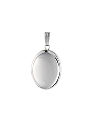 Oval Locket with Engraved 29.25 X 15.50mm Sterling Silver