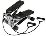 Sunny Mini Stepper Exercise Machine with Resistant Band Arm Rest & LCD Display
