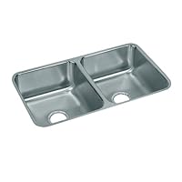 Elkay ELUH3118 Gourmet Lustertone Undermount Sink, Stainless Steel