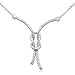 10k White Gold Knot Diamond Necklace (1/2 cttw, I-J Color, I3 Clarity), 18
