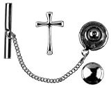 Simple Cross Sterling Tie Tack