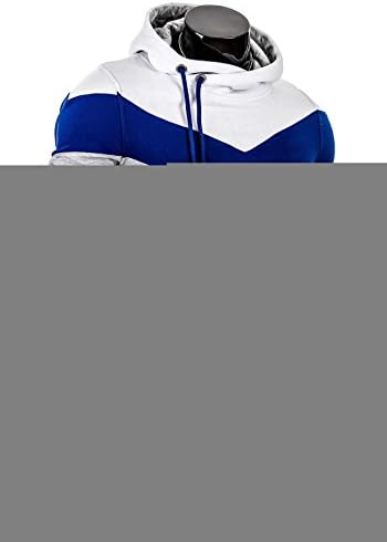 Men's Fashion with a Hood Sweatshirt Coat Design Jacket Contrust Color