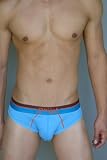 2 (x)ist BOLD No-Show Brief for Men - Blue