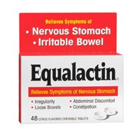 Equalactin Equalactin Chewable Tablets Relieves Symptoms Of Nervous Stomach, 24 tabs (Pack of 2)