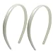 uxcell 2 Pcs White Plastic 1.2cm Wide Teeth Accent Head Band Hair Hoop for