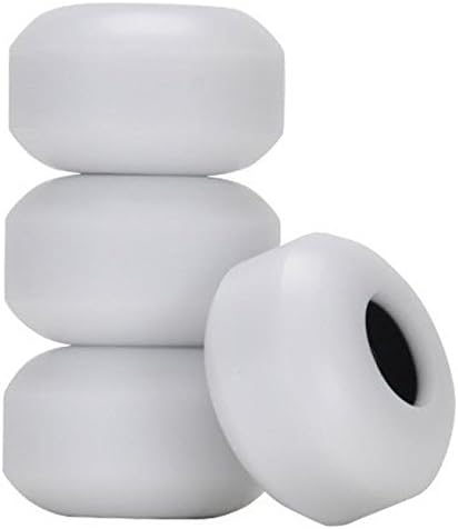 Skate America Defender Skateboard Wheels (52mm, 54mm) (100a, 102a, 84a) (Black, Blue, Red, White) (White w/ Black Core 84a, 52mm) (Set of 4)