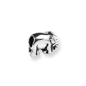 Elephant Charm in Sterling Silver for 3mm Reflections, Expression, Kera, Pandora and SilveRado Bracelets & Necklaces