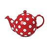 Globe Teapot Red with White Spots 6 Cup