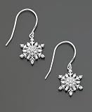 14k White Gold Diamond Snowflake Earrings (1/5 ct. t.w.)