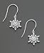 14k White Gold Diamond Snowflake Earrings (1/5 ct. t.w.)