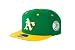 MLB Men's Oakland Athletics Blockhead Snapback Cap (Green/Gold, Adjustable)