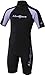 NeoSport Wetsuits Junior Premium Neoprene 2.5mm Junior Shorty, Lavender Trim - Diving, Snorkeling & Wakeboarding