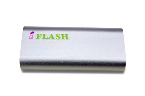 iFlash® 5000mAh Aluminum Housing Slim External Battery Charger with built-in Flashlight for iPhone 5, all iPhone, iPad, iPod models; Android Smartphones: Samsung Galaxy S3 S III I9300, Galaxy S2 S II I9100, Galaxy Nexus, Galaxy Note / HTC Sensation, One X, One S, Thunderbolt, EVO / Nokia N9 lumia 900 800 / Motorola Triumph, Droid 3 X X2 Bionic Razr; GoPro; and More Mobile Devices [Silver Color, Retail Package]