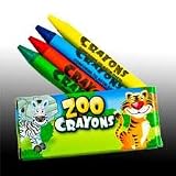 Four Zoo Animal Crayons per box - 12 boxes per unit