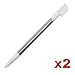 Retractable Stylus 2-Pack Set for Nintendo DS Lite, Metal w/ White Cap