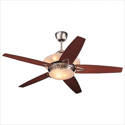 60 Arch Ceiling Fan Brushed Steel