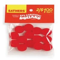 Sathers Red Hot Dollars Candy - 3.25 Oz Bag, 12 Ea by Raspberry Candy