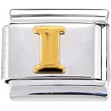 GOLD PUFFY Letter H Italian Charm