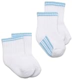 Jefferies Socks Baby Half Cushion Mesh Sock, 2 Pack, White/Blue
